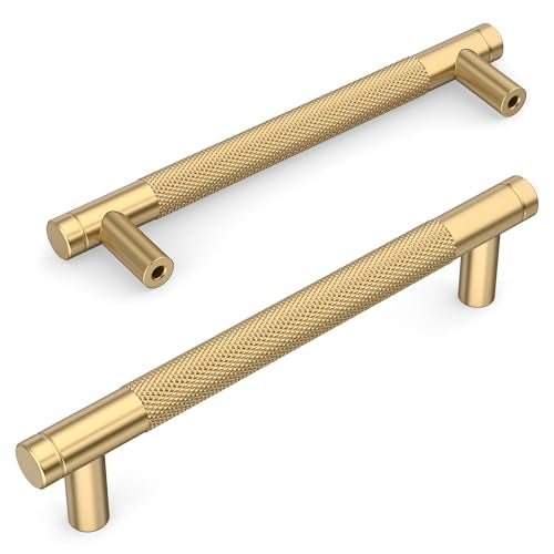Amerdeco 10 Pack Champagne Bronze Cabinet Pulls 5 Inch(128mm) Hole Center Drawer Pulls Cabinet Hardware Kitchen Cabinet Handles for Bathroom ZH0031 - Image 2