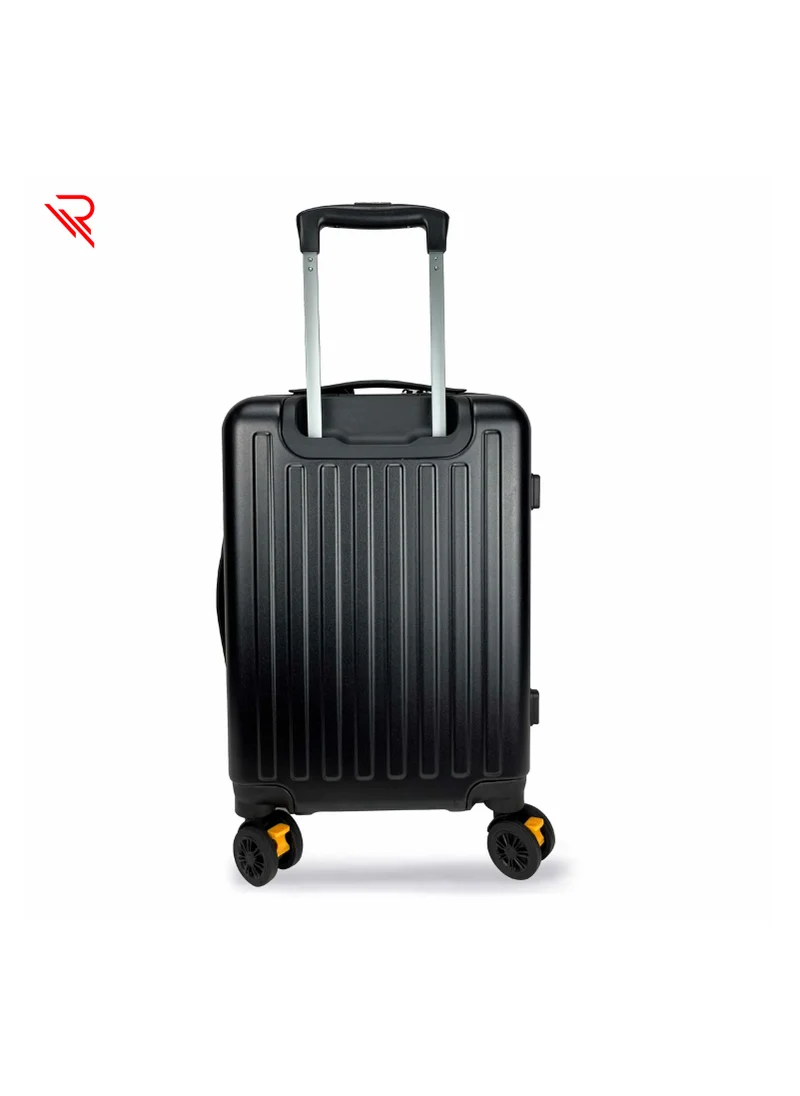 Reflection REFLECTION Premium Quality Business Travel Carry On Hardside Luggage with Front Open Laptop Compartment and 4 Spinner Wheels, Black, 20 inches