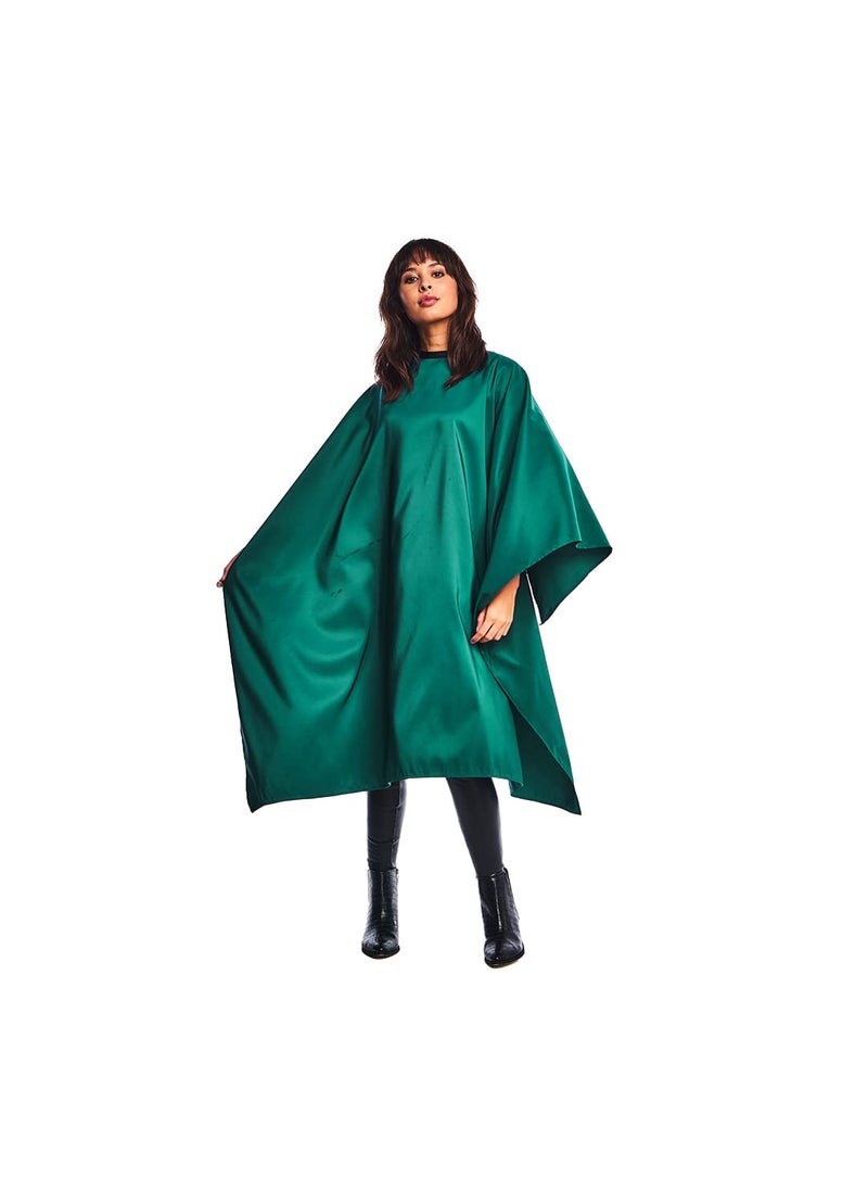 Betty Dain - Betty Dain Lightweight Crinkle Nylon Hair Cutting/Styling Cape, Water Resistant, Ultra Lightweight Crinkle Antron Nylon, Repels Hair, Neck Snap Closure, Generous 54 x 60 Inch Size, Green - Image 1