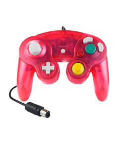 AS SEEN ON TV Wired Game Controller, Strong And Durable PC Precision Wired Gamepad, Easy To Operate Hassle Free Gaming Controller, Ergonomic Design Stable Joypad Controller For GameCube NGC, (Clear Pink)  - Image 1