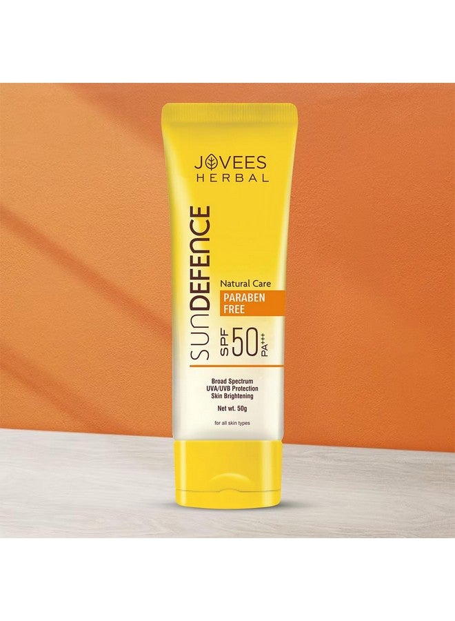 Jovees Herbal Sun Defence Cream Spf 50 | Broad Spectrum Pa+++ | Uva/Uvb Protection | Lightweight | Quick Absorption | For All Skin Types 50G - Image 2