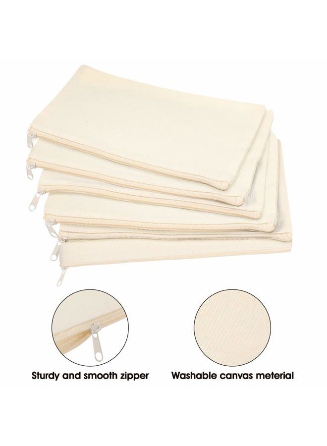 Shappy 40 قطعة حقيبة قماشية بقفل لمستحضرات التجميل وأكياس مكياج فارغة للحرف اليدوية DIY متعددة الاستخدامات لحقيبة تخزين أدوات التجميل للنساء للسفر (أبيض) - Image 2