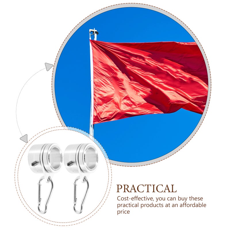 Mounting Rings for Flags, Strong Aluminum Alloy to Ensure Free Flying - Image 3