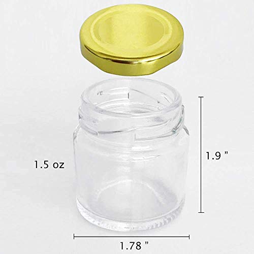 ARUZEN 12 Pcs 1.5 Oz (50Ml) Small Glass Jars, Mini Mason Jars For Gifts, Crafts, Wedding, Spices, Party Favors And Candle Making (12), Blue - Image 5