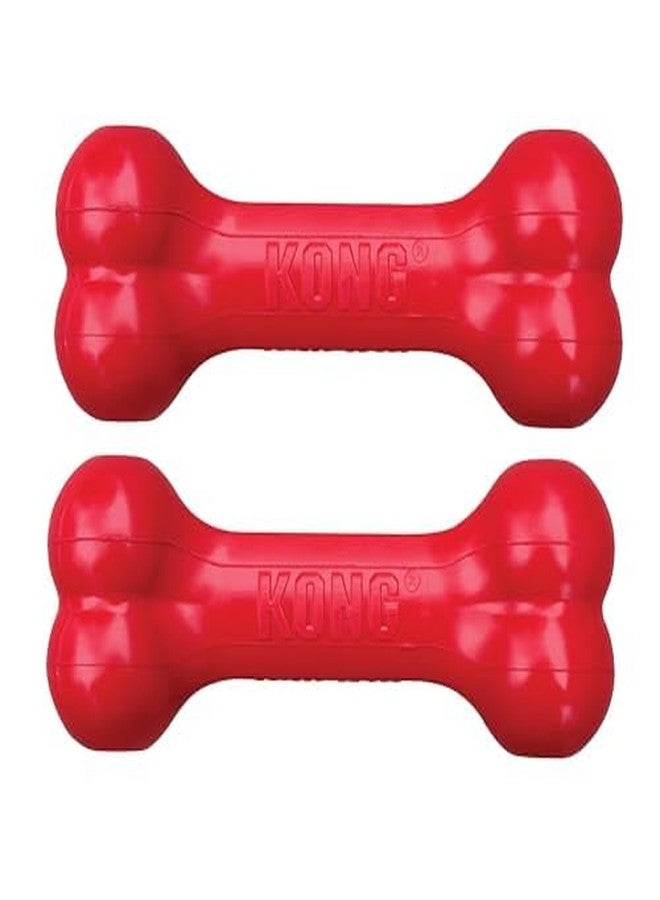 كونج عظمة كونغ غودي - عظمة كلاسيكية متينة من المطاط الطبيعي للكلاب، تدعم النشاط الذهني - توزيع المكافآت - أحمر - للكلاب الصغيرة (عبوة من قطعتين) - Image 1