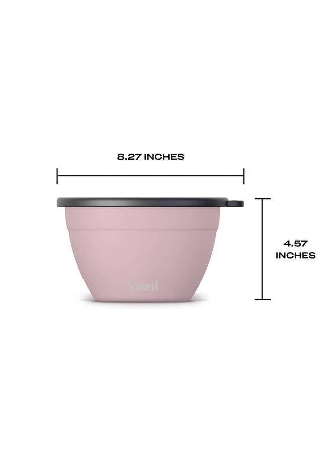 S'well S'well Stainless Steel Salad Bowl Kit, 64 ounces, Pink Topaz, Comes with 2oz Condiment Container and Removable Tray for Organization, Leak-Proof, Easy to Clean, Dishwasher Safe  - Image 4