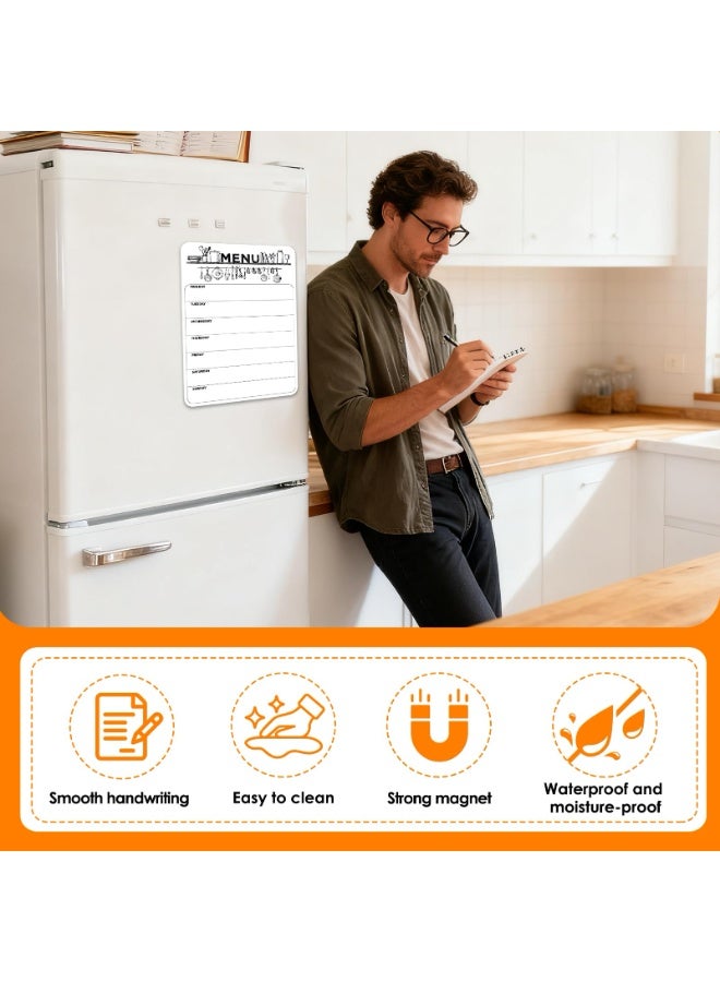 8x12 Inch Magnetic Refrigerator Weekly Meal Planner, Stain Resistant Dry Erase Menu Whiteboard With Strong Magnet Back, For Families Students Roommates Grocery Shopping Lists - Image 4