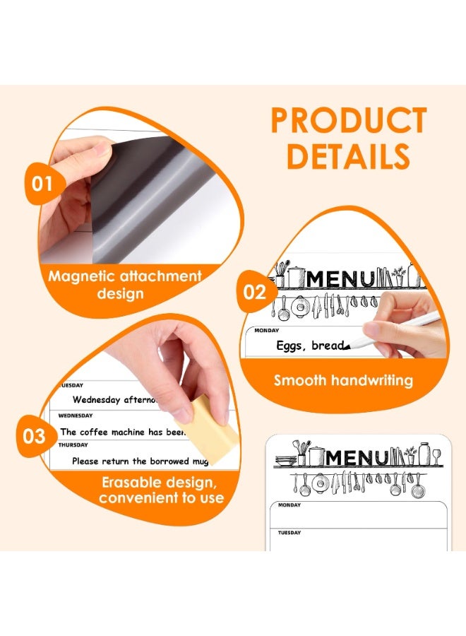 8x12 Inch Magnetic Refrigerator Weekly Meal Planner, Stain Resistant Dry Erase Menu Whiteboard With Strong Magnet Back, For Families Students Roommates Grocery Shopping Lists - Image 3