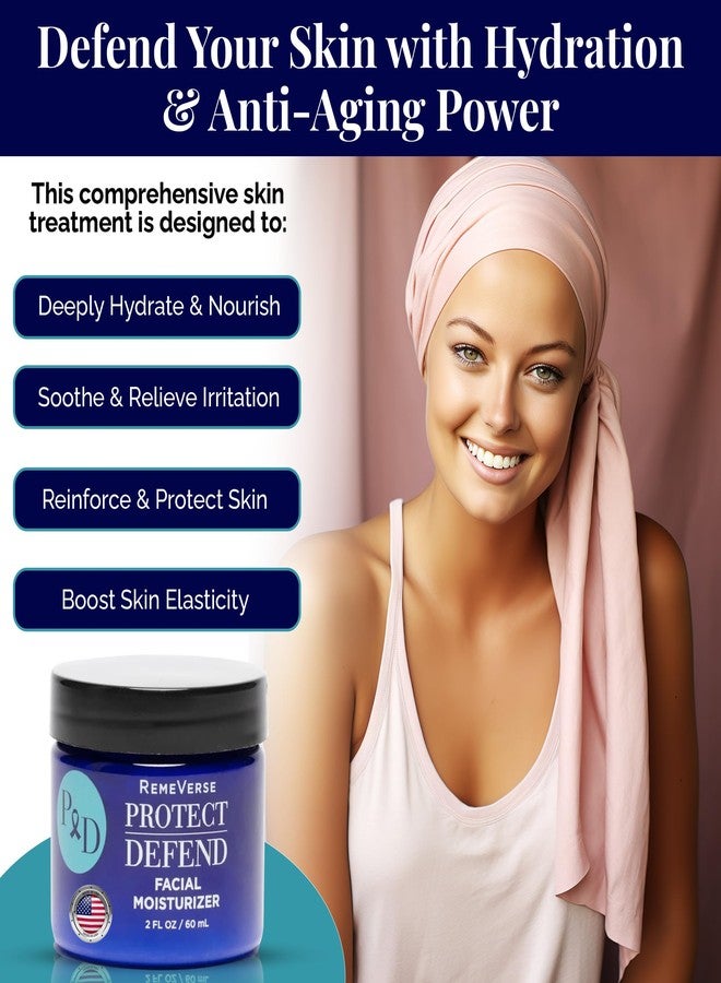 RemeVerse Protect & Defend Facial Moisturizer for Sensitive Skin During Chemoteraphy - Skin Hydration & Gentle Face Cream w/Hyaluronic Acid, Peptides, Glycerin, Collagen - Made in USA - 2 oz - Image 4