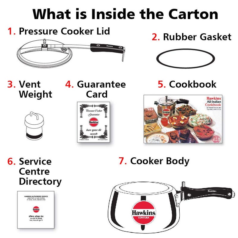 Hawkins Contura Aluminium Inner Lid Pressure Cooker, 3 Litre, Silver (Hc30), 3 Liter - Image 5