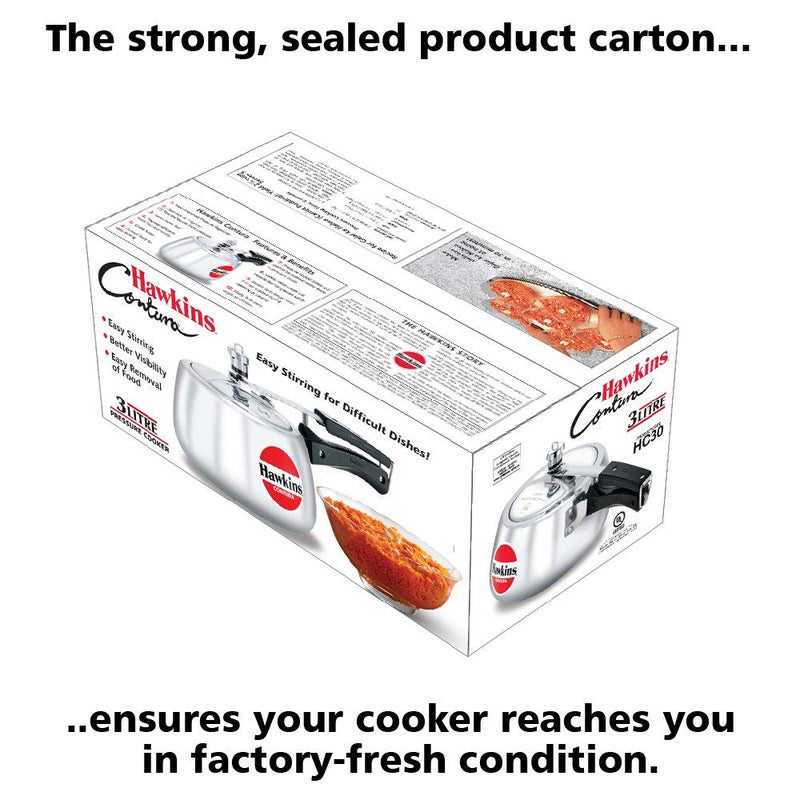 Hawkins Contura Aluminium Inner Lid Pressure Cooker, 3 Litre, Silver (Hc30), 3 Liter - Image 4