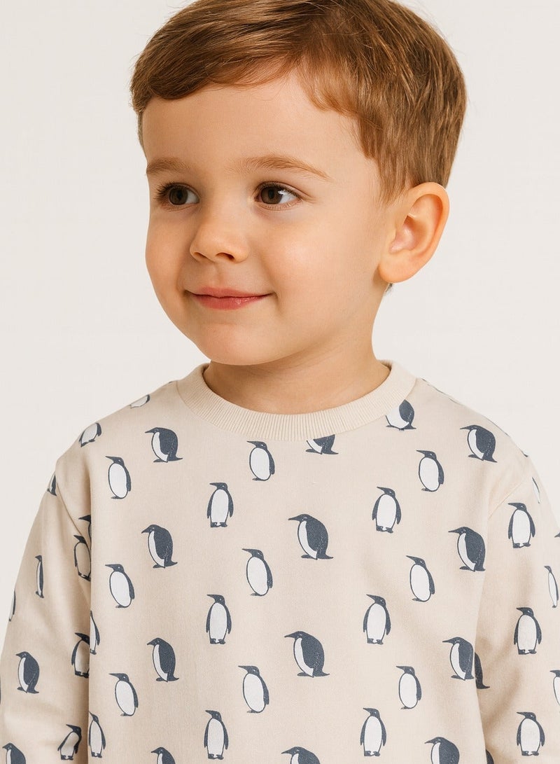 Dirkje Boys Printed Sweatshirt & Joggers Set - 2-Piece - Image 5