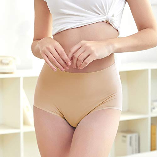 FallSweet No Show High Waist Briefs Underwear for Women Seamless Panties Multi Pack (black2beige2pink1, L) - Image 2