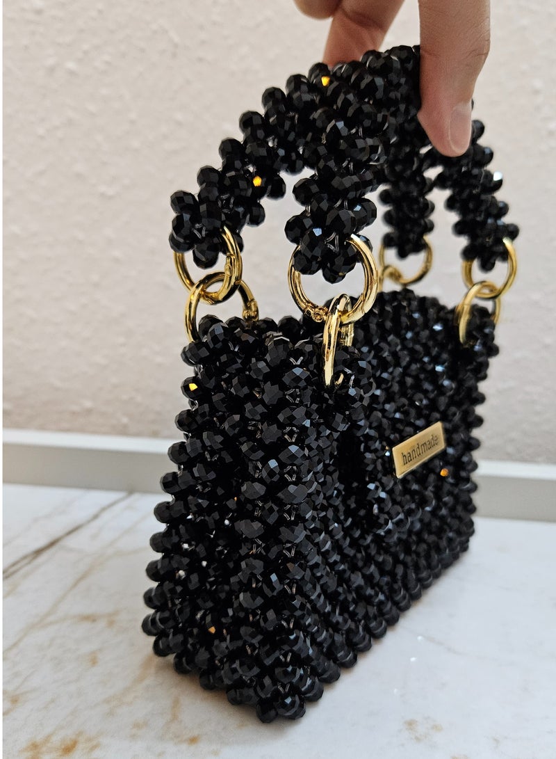 Handmade Elegant/ classy crystal beaded hand bag for women - Image 1