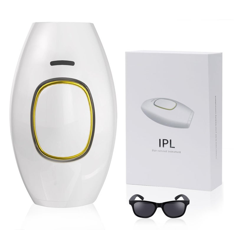 جهاز إزالة الشعر بالليزر IPL للنساء والرجال، آلة إزالة الشعر بالليزر للأبد بدون ألم للوجه، الساقين، الذراعين، الظهر للاستخدام المنزلي مع وميض تلقائي، تبريد بالثلج، نتائج طويلة الأمد - Image 1