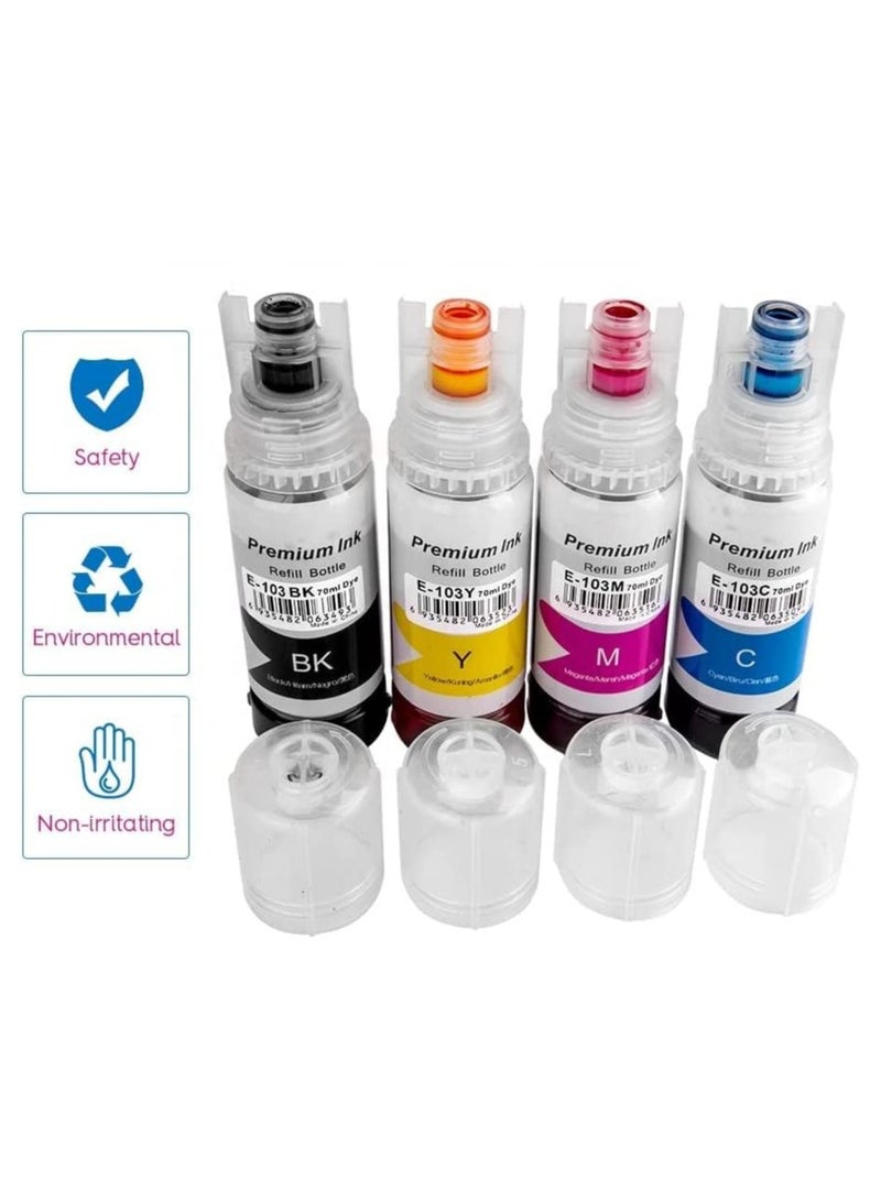 Printer Ink 103 for EPSON Combo Set 4-Pack Black Cyan Magenta Yellow - Image 3