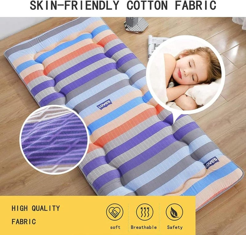 Crown Mattress 3cm Thicken Tatami Sleeping Mat Japanese Futon Mattress Roll Out Guest Bed Kids ​Sleeping Pad Floor Lounger Couch Bed (Color : J, Size : 120 x 200 cm (47 x 79 inches)) - Image 4