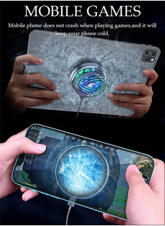 DUNISO Magnetic Semi-Conductor Cooling Chip Phone Cooling Fan with Magnetic Plates LED Display RGB Lights and Instant Cooling system, Cellphone Radiator for Mobile Gaming TikTok Live Strea  - Image 3