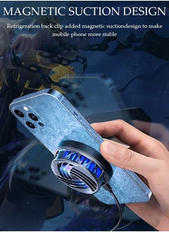 DUNISO Magnetic Semi-Conductor Cooling Chip Phone Cooling Fan with Magnetic Plates LED Display RGB Lights and Instant Cooling system, Cellphone Radiator for Mobile Gaming TikTok Live Strea  - Image 5