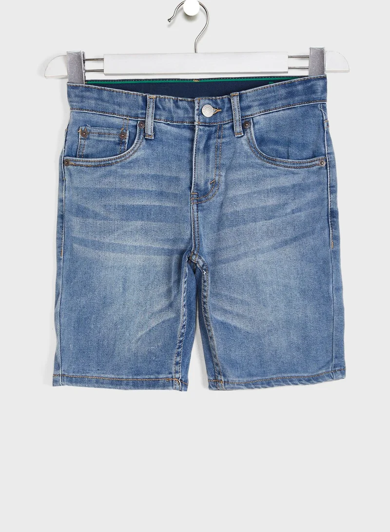 Levi's Kids Mid Wash Denim Shorts