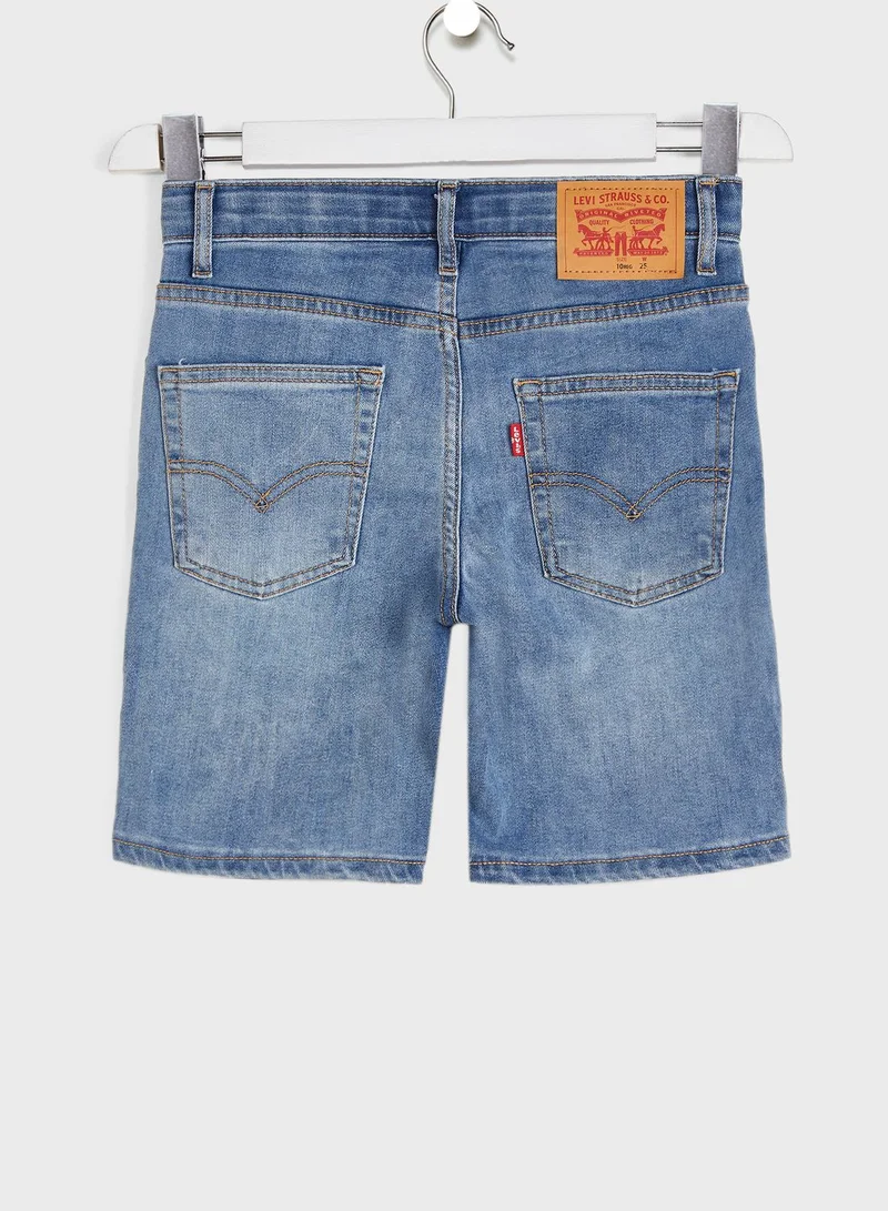 Levi's Kids Mid Wash Denim Shorts