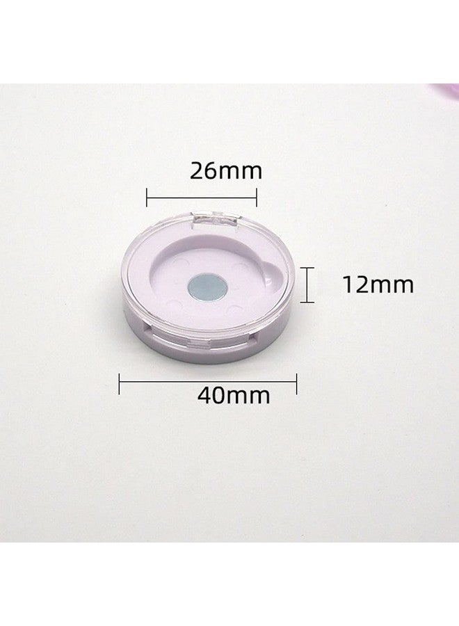 Luzen 4Pcs Small Round Eyeshadow Box Replacement Empty Box Case Diy Refillable Magnet Makeup Eyeshadow Powder Blush Lipstick Subpacking Containers For Women Daily And Travel Use - Image 5