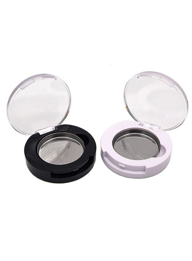 Luzen 4Pcs Small Round Eyeshadow Box Replacement Empty Box Case Diy Refillable Magnet Makeup Eyeshadow Powder Blush Lipstick Subpacking Containers For Women Daily And Travel Use - Image 1