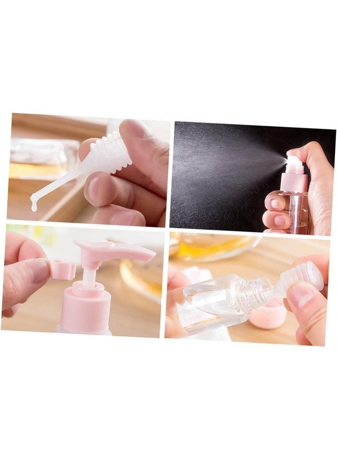 QUILBOOL Portable Travel Bottles Kit, Leak Proof Toiletry Containers Set, Clear PET Flight Size Cosmetic Containers for Lotion, Shampoo, Cream, Soap, Set of 7, Multi Color - Image 2