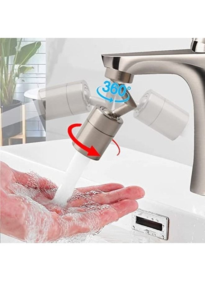 Kitchen Tap Head, Faucet Water Filters Nozzle 720° Rotatable Universal Splash Anti-Splash, Oxygen-Enriched Foam, Four-Layer Mesh, Leak-Proof with Double O-Ring