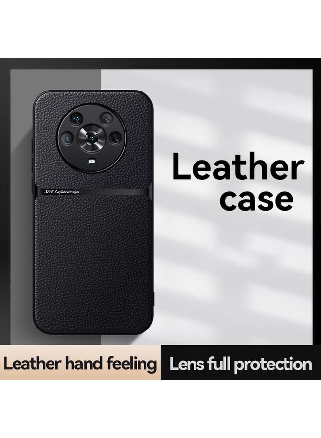 S-TOP Case For Honor Magic4 Pro Litchi Leather Magnetic Full Coverage Shockproof Phone Case - Image 2