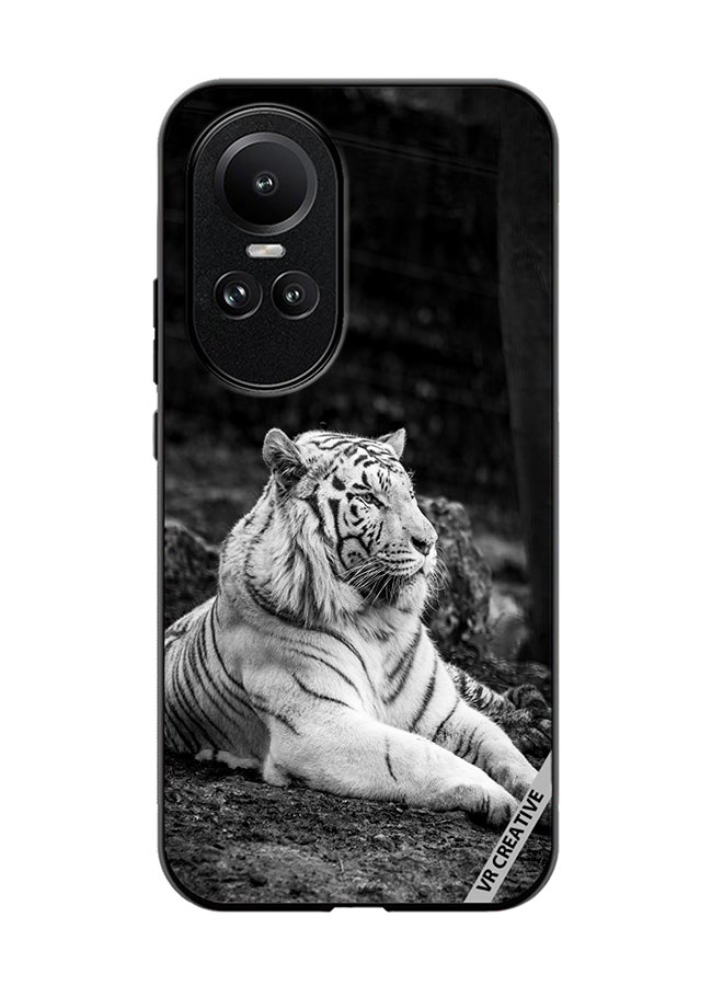 VR CREATIVE Protective Case Cover For Oppo Reno 10 Pro Royal Monochrome Tiger Design Multicolour - Image 1