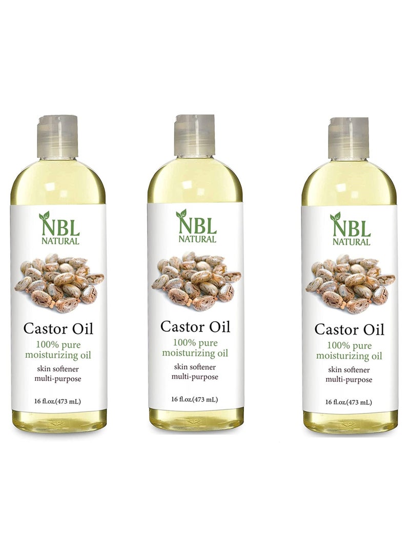 NBL Natural Castor Oil for For Healthy Skin 3 of bottles - Image 1