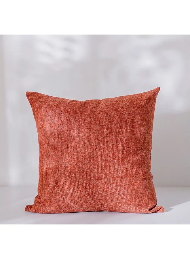 DANUBE HOME Danube Home Gleam Solid Texture Cushion Cover - Rust - 45x45 cm | Cotton Couch Pillow Cover For Living Room, Bed Room