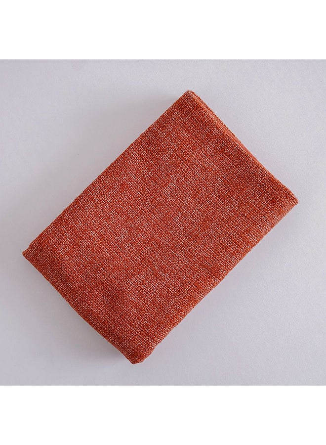 Danube Home Gleam Solid Texture Cushion Cover - Rust - 45x45 cm | Cotton Couch Pillow Cover For Living Room, Bed Room - Image 3