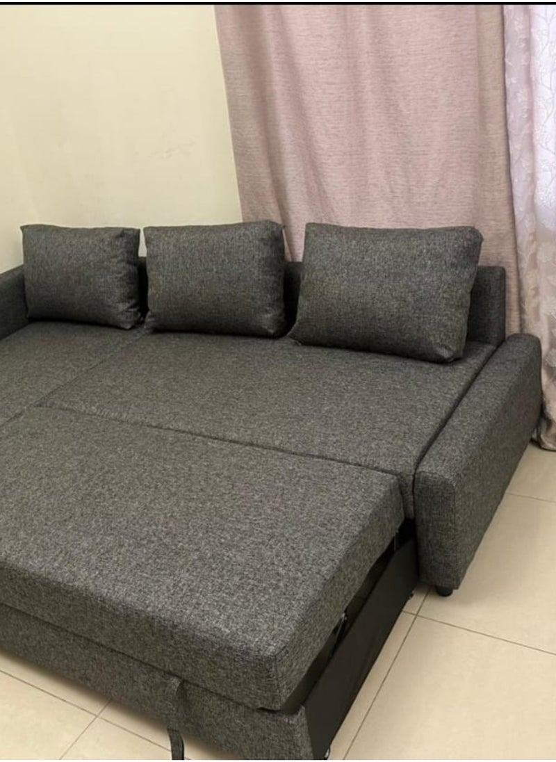 SILA - Convertible Sofa Cum Bed L-Shape Corner Sofa Plus Diwan Bed with Storage Box & Cushion for Living Room, Home, Office, Apartment, Studio Room Size 215x150x75 Centimeters - Image 1