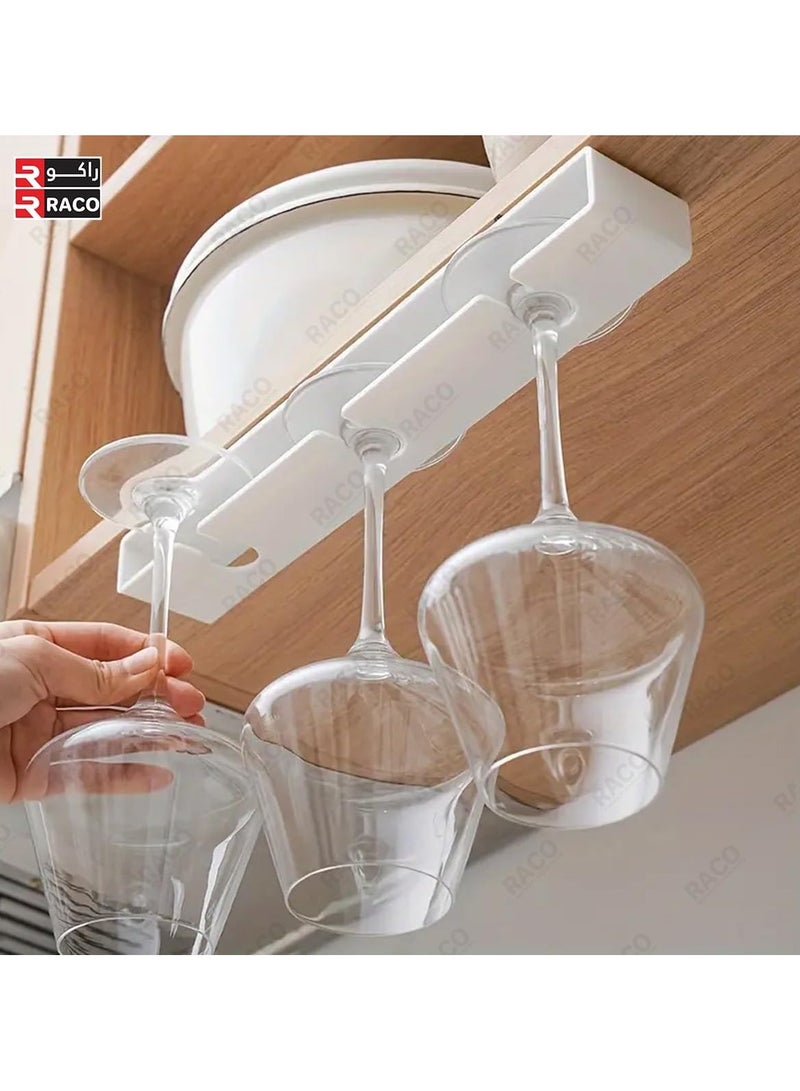 RACO Wine Glass Drain Hanger, Punching-free Space-Saving Goblets Drying Holder, For Kitchen, Bar and Restaurant, Home Organizers and Storage, Home Accessories - Image 2