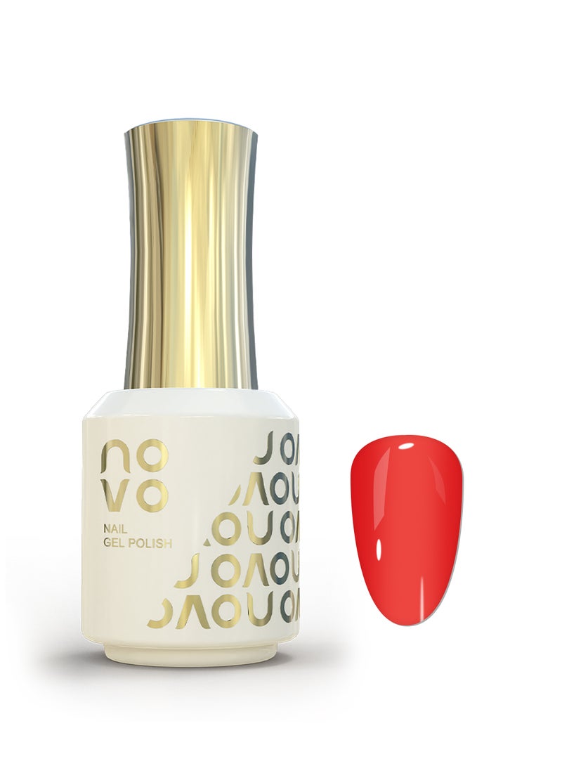 Novo Rubber Base Gel, 2 in 1 Gel Nail Polish Soak Off UV LED Nail Lamp, Nail Art Design for Women 12ml NB40# Ruby Red - Image 1