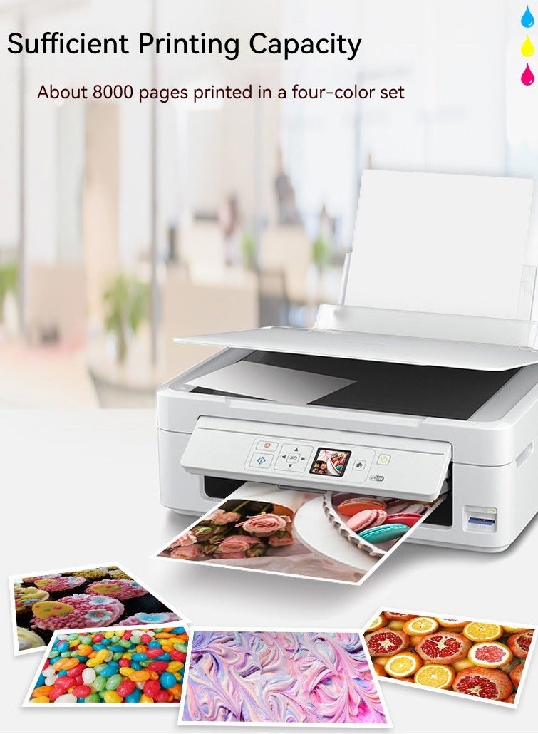 مجموعة إعادة تعبئة الحبر GT52 المتوافقة مع طابعة HP DeskJet Smart GT Tank Ink (4 عبوات) - Image 3
