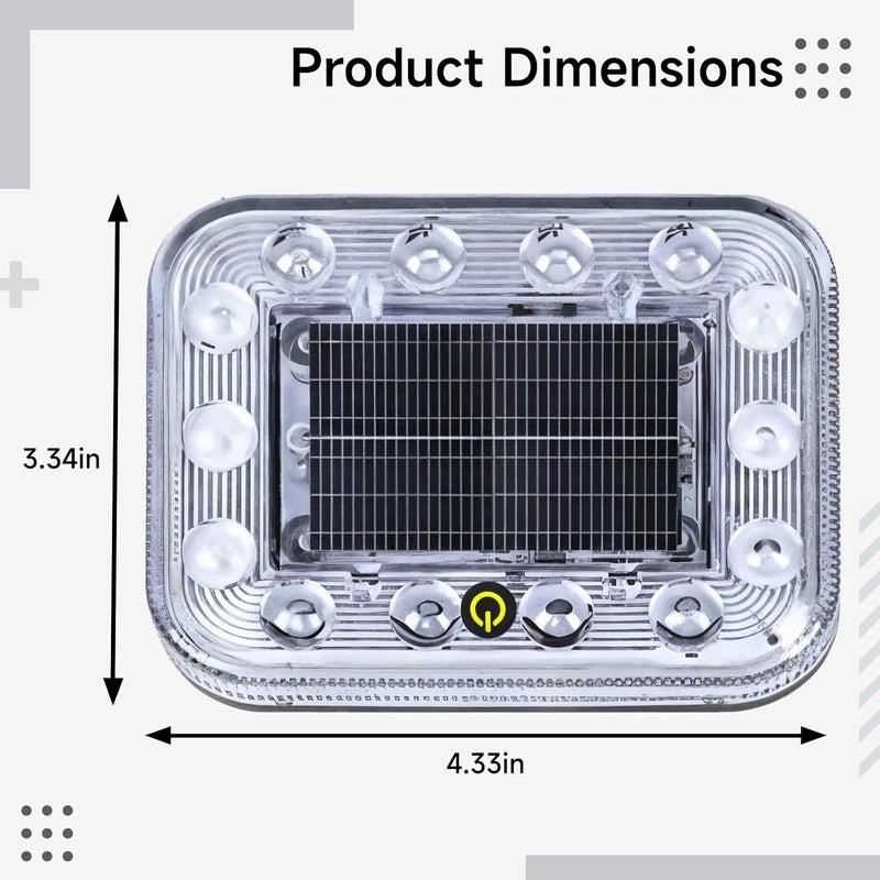 Multi-Mode Solar Anti-Collision Warning Lights, 2 Pcs Touch-Control Solar Lights for Cars, Waterproof Led Side Safety Lights for Enhanced Nighttime Visibility, Easy Mount - Image 4