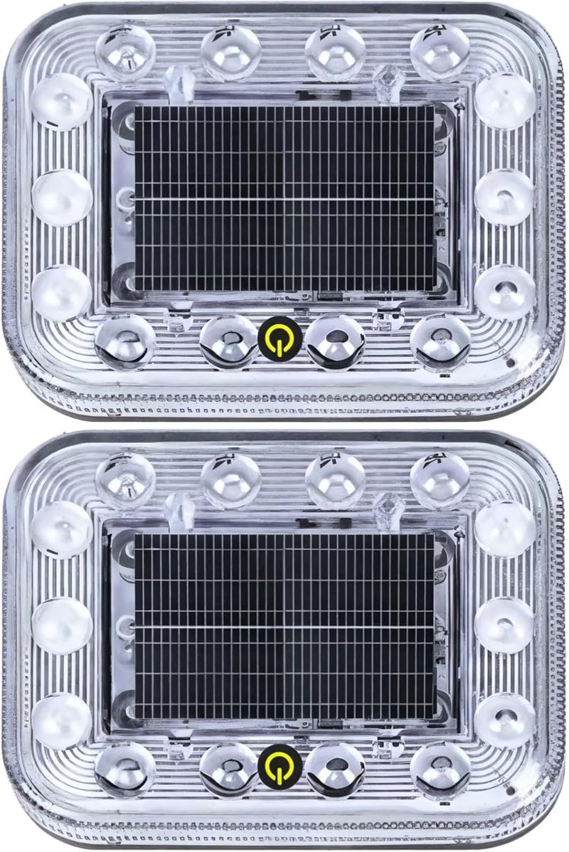 Multi-Mode Solar Anti-Collision Warning Lights, 2 Pcs Touch-Control Solar Lights for Cars, Waterproof Led Side Safety Lights for Enhanced Nighttime Visibility, Easy Mount - Image 1