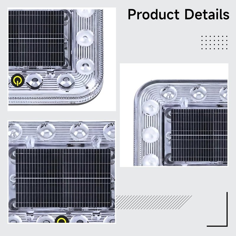 Multi-Mode Solar Anti-Collision Warning Lights, 2 Pcs Touch-Control Solar Lights for Cars, Waterproof Led Side Safety Lights for Enhanced Nighttime Visibility, Easy Mount - Image 2
