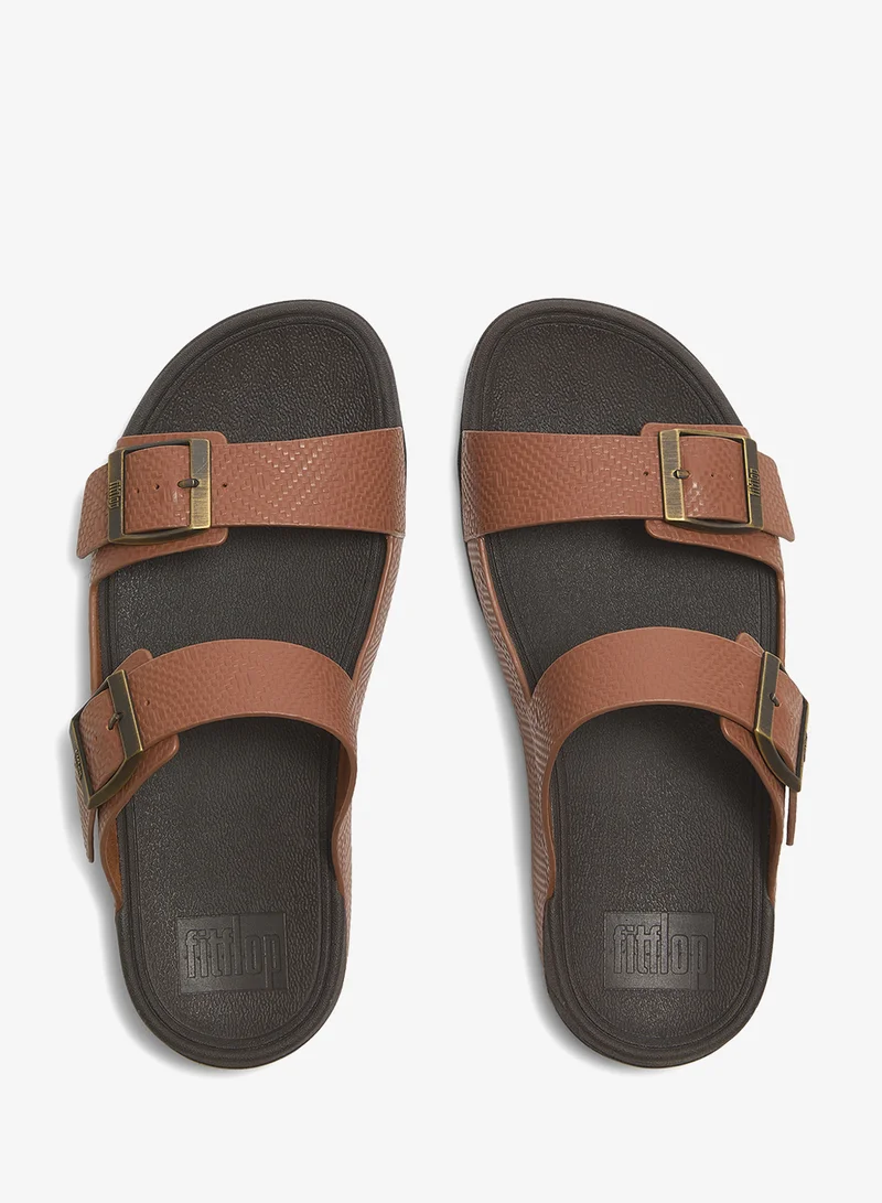 FitFlop Deep Tan Gogh Moc Casual Slides for Men | Best Price UAE