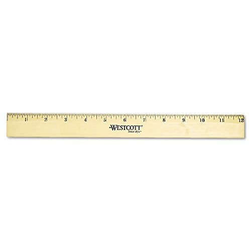 Westcott 05011 Beveled Edge Wooden Ruler, 12 Inch - Image 3