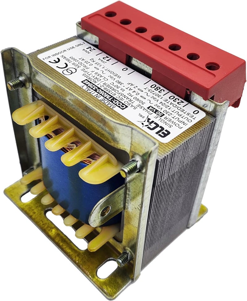 Elca General Purpose Indoor Transformer Power 50VA Input 380Vac & 230Vac Output 24Vac & 12Vac Used For industrial Electrical Panels. - Image 1