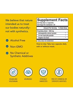 North American Herb & Spice North American Herb & Spice Ashwagandha - 60 Capsules - Enhanced with Premium Royal Jelly - Strength & Energy - Non-GMO - 30 Servings  - Image 4