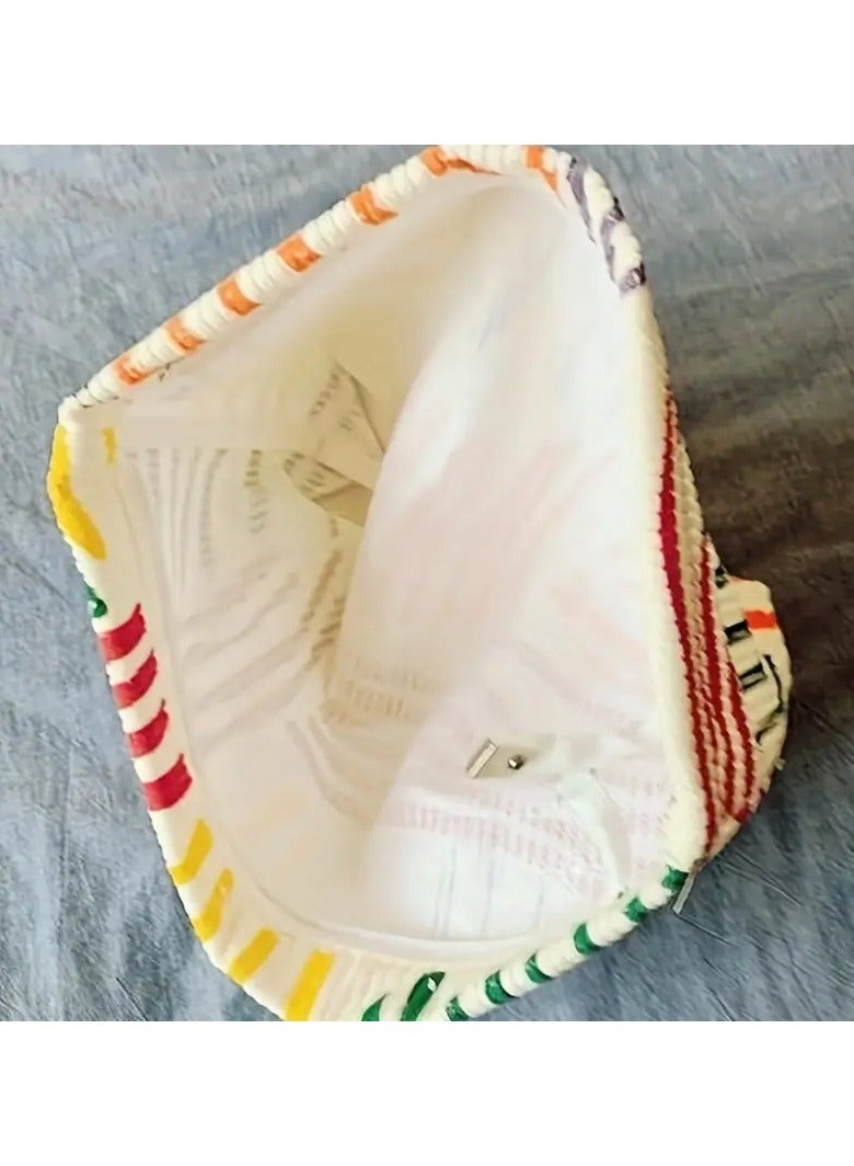 Goolsky Colorful Striped Pattern Makeup Pouch, Zipper Portable Cosmetic Bag, Toiletry Wash Bag - Image 5