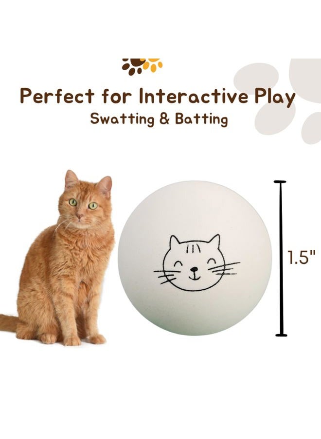 Cloverjoyed Cat Ball Toys - 6 Pack Ping Pong Balls for Cats, Cat Enrichment Toy, Cat Lovers Gift Ideas, Cat Ball Pits, Cat Mom, Bouncy Balls - Image 3
