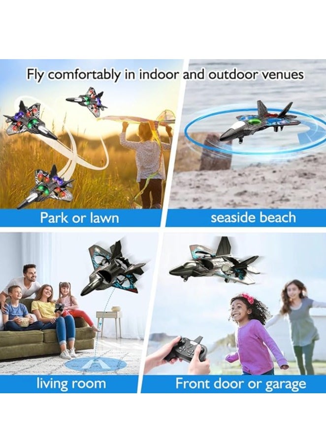 Houmt HOUMT RC Plane Helicopter, RTF 2.4GHz 6-axis Gyro Quadcopter RC Fighter Stunt Airplane Jet Fighter with 3D Flip, Gravity Sensing, Spray Stunts Easy to Fly Aircraft Toy for Adult Kids  - Image 4
