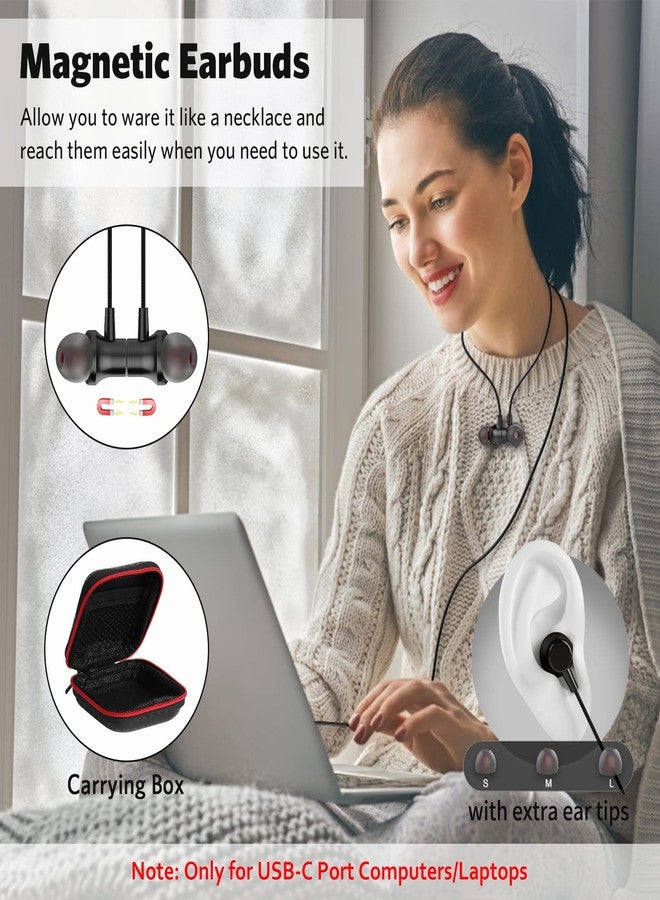 COOYA USB C Headphone,COOYA Type C Wired Earbuds Magnetic Bass Noise Canceling In-Ear Earphones+Mic for iPhone 17 16 15 Pro Max iPad 10 Pixel 9 8 for Samsung Galaxy S25 Ultra S24 S23 A16 A56 for OnePlus 13 - Image 3