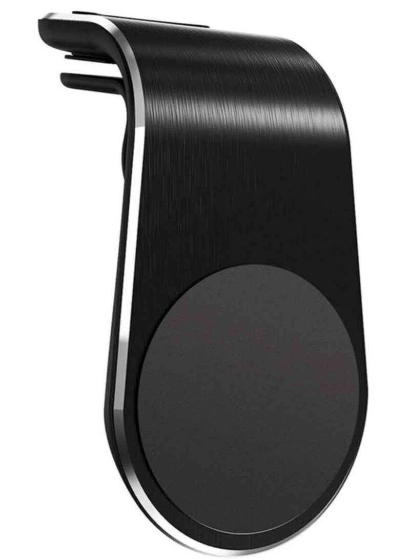 إلترازون Car Air Vent Mount Metal magnet bracket Holder Stand for iPhone Mobile Cell Phone GPS Navigator Holder(black) - Image 1